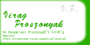 virag proszonyak business card